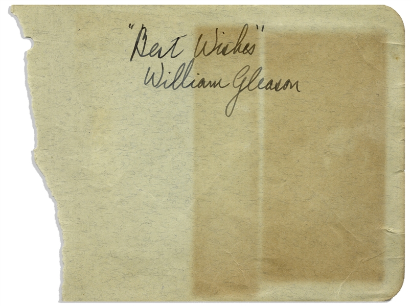 Lou Gehrig Signature -- Uninscribed
